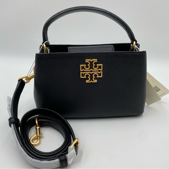 Tory Burch Britten Micro Satchel 145357 Moose - Picture 4 of 12